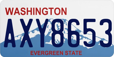 WA license plate AXY8653