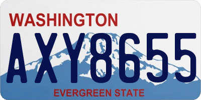 WA license plate AXY8655