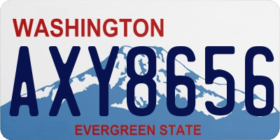 WA license plate AXY8656