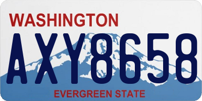 WA license plate AXY8658