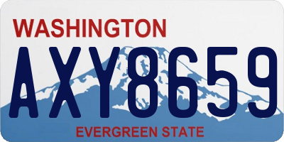WA license plate AXY8659