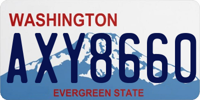 WA license plate AXY8660