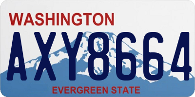 WA license plate AXY8664