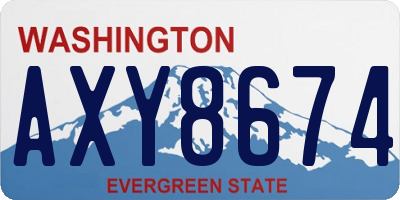 WA license plate AXY8674