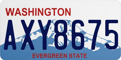 WA license plate AXY8675
