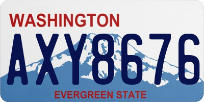 WA license plate AXY8676
