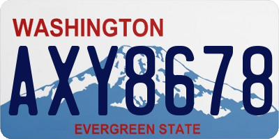 WA license plate AXY8678
