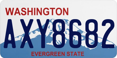 WA license plate AXY8682