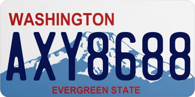 WA license plate AXY8688