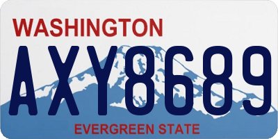 WA license plate AXY8689