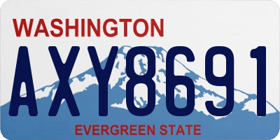 WA license plate AXY8691