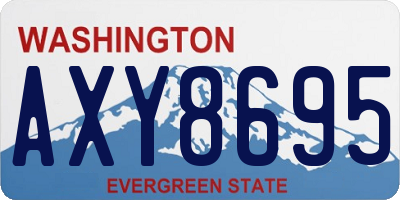 WA license plate AXY8695
