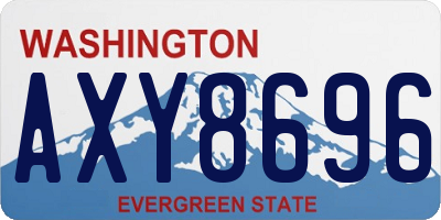 WA license plate AXY8696
