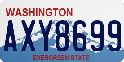WA license plate AXY8699