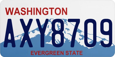WA license plate AXY8709