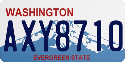 WA license plate AXY8710