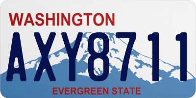 WA license plate AXY8711