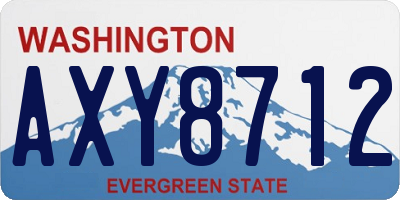 WA license plate AXY8712