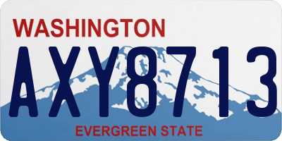 WA license plate AXY8713