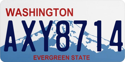 WA license plate AXY8714