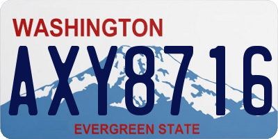 WA license plate AXY8716