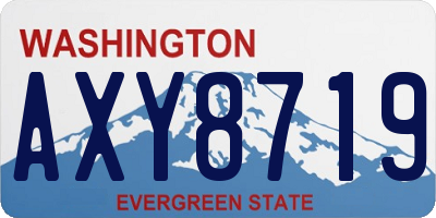 WA license plate AXY8719