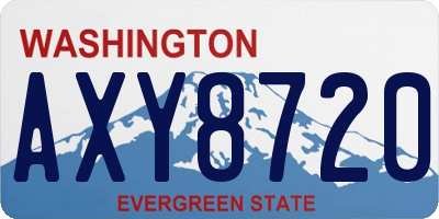 WA license plate AXY8720
