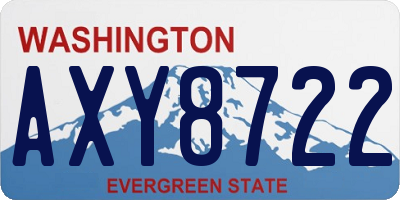 WA license plate AXY8722