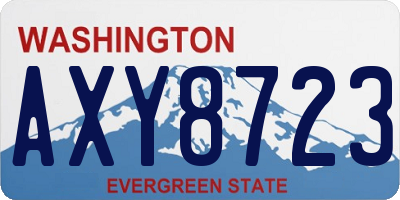 WA license plate AXY8723
