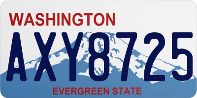 WA license plate AXY8725