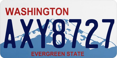 WA license plate AXY8727