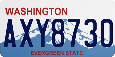 WA license plate AXY8730