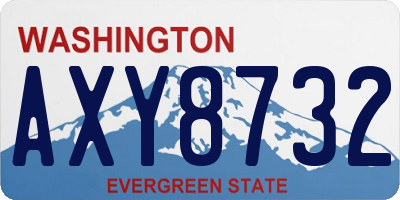 WA license plate AXY8732