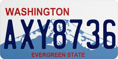 WA license plate AXY8736
