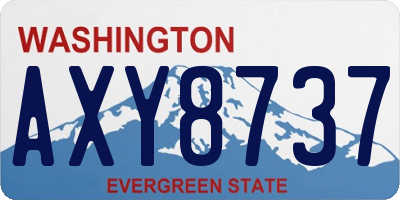 WA license plate AXY8737