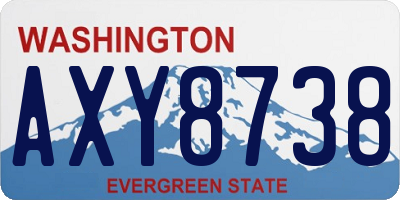 WA license plate AXY8738