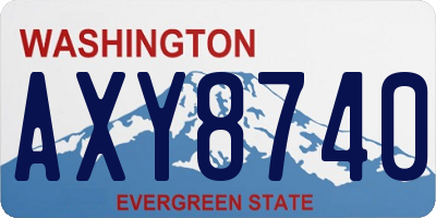 WA license plate AXY8740