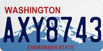 WA license plate AXY8743