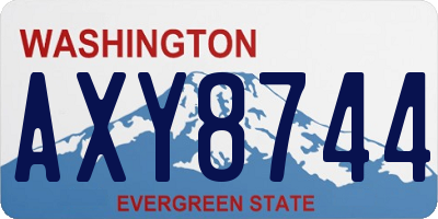 WA license plate AXY8744
