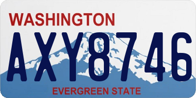 WA license plate AXY8746