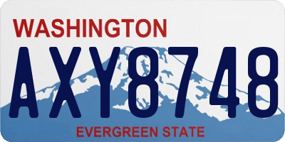 WA license plate AXY8748