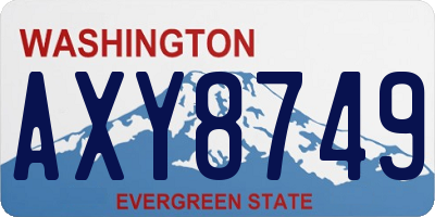 WA license plate AXY8749