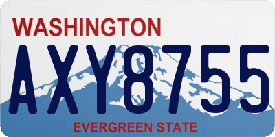 WA license plate AXY8755