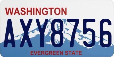 WA license plate AXY8756