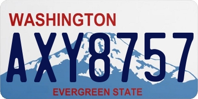 WA license plate AXY8757