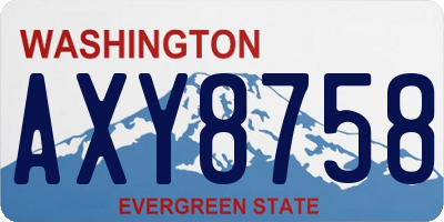 WA license plate AXY8758