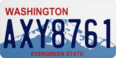 WA license plate AXY8761