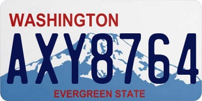 WA license plate AXY8764