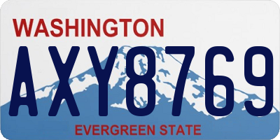 WA license plate AXY8769