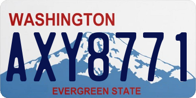 WA license plate AXY8771